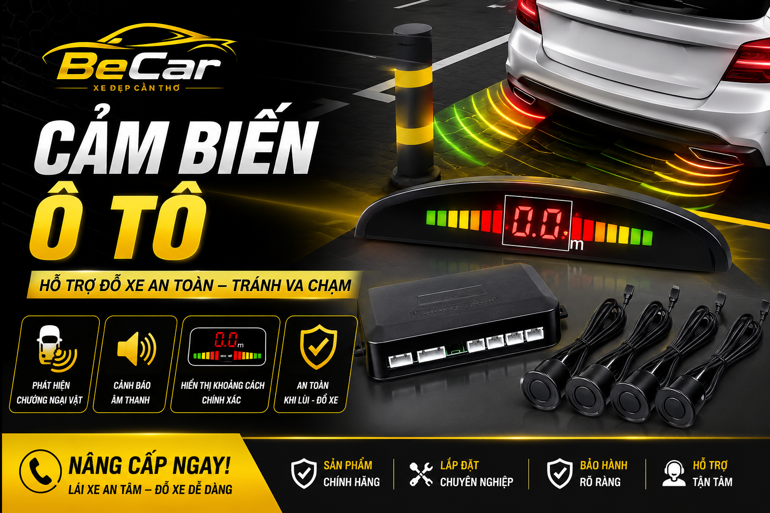 lắp đặt cảm biến ô tô chính hãng tại Cần Thơ